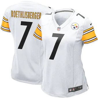 womens pittsburgh steelers ben roethlisberger nike white ga